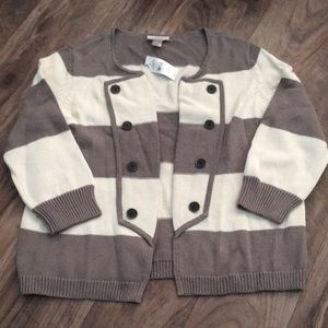 Stunning Double Breasted Military Style Cardigan from LOFT by Ann Taylor, LP NWT